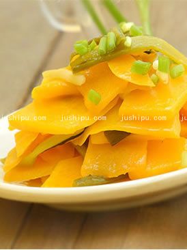 蔥油爽脆南瓜的做法 蔥油爽脆南瓜的做法